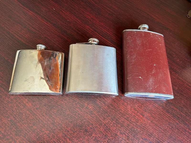 3X HIP FLASKS-SOLD TOGETHER