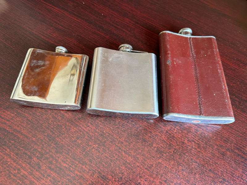 3X HIP FLASKS-SOLD TOGETHER