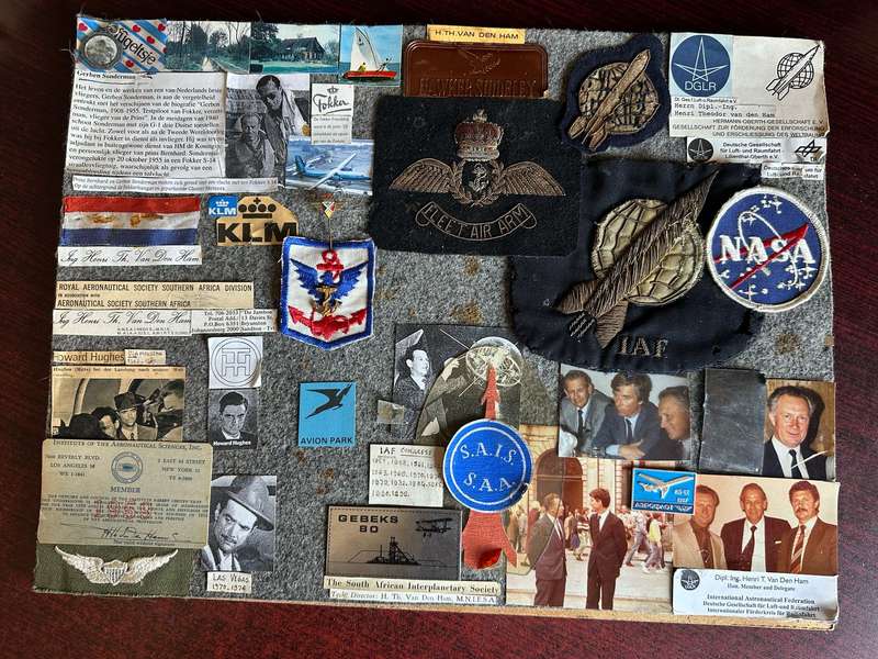 LARGE SELECTION OF BADGES PAPER CLIPS ETC. WHO BELONGED TO HENRI THEODOR VAN DEN HAM-HE WAS A MEMBER