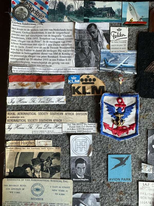 LARGE SELECTION OF BADGES PAPER CLIPS ETC. WHO BELONGED TO HENRI THEODOR VAN DEN HAM-HE WAS A MEMBER