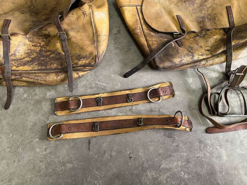 VERY SCARCE CAMEL SADDLE USED BY THE SAP IN GERMAN SOUTH WEST AFRICA AND LATER AREAS IN THE KALAHARI