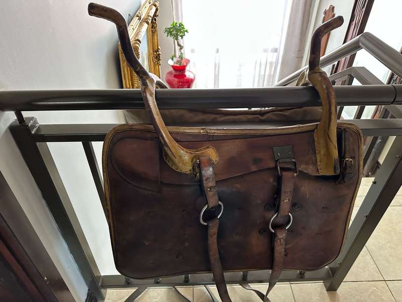 VERY SCARCE CAMEL SADDLE USED BY THE SAP IN GERMAN SOUTH WEST AFRICA AND LATER AREAS IN THE KALAHARI