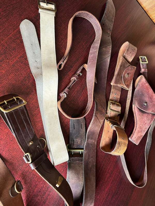 MIXED LEATHER BELT LOT -SOLD TOGETHER