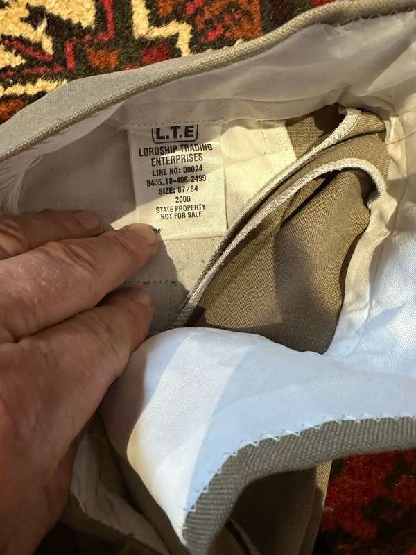SADF BORDER WAR PERIOD,STEP OUT TROUSERS-SIZE 32-PIPE LENGTH 80CM-SHIRT SIZE MEDIUM
