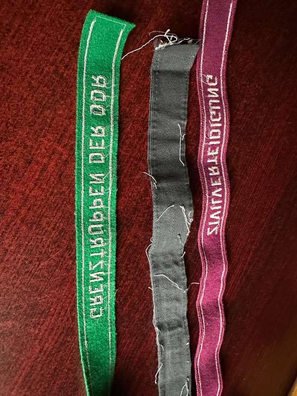 MIXED LOT OF GERMAN CUFF TITLES FOR CIVIL DEFENCE,PANZERBRIGADE 9 AND BORDER GUARDS