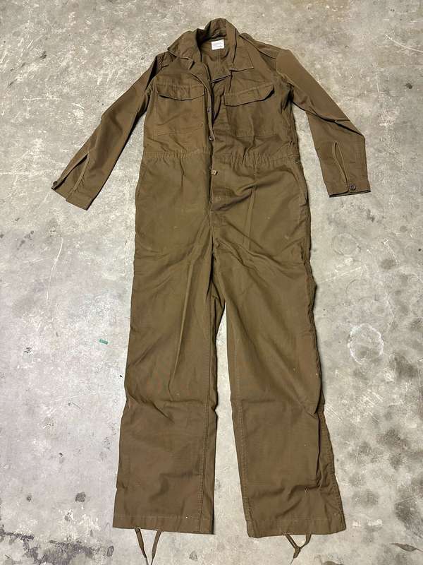 SADF NUTRIA COVERALLS DATED 1983-LABELLED (PLEASE LOOK AT SIZE ON LABEL)- I WOULD SAY A SIZE MEDIUM-