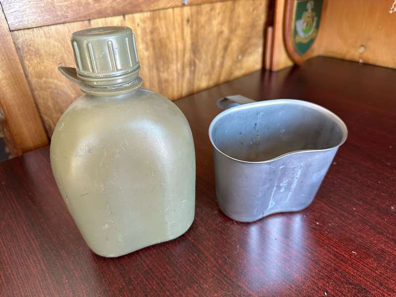 SADF PERIOD WATER BOTTLE WITH FIRE BUCKET-COMES WITH LID