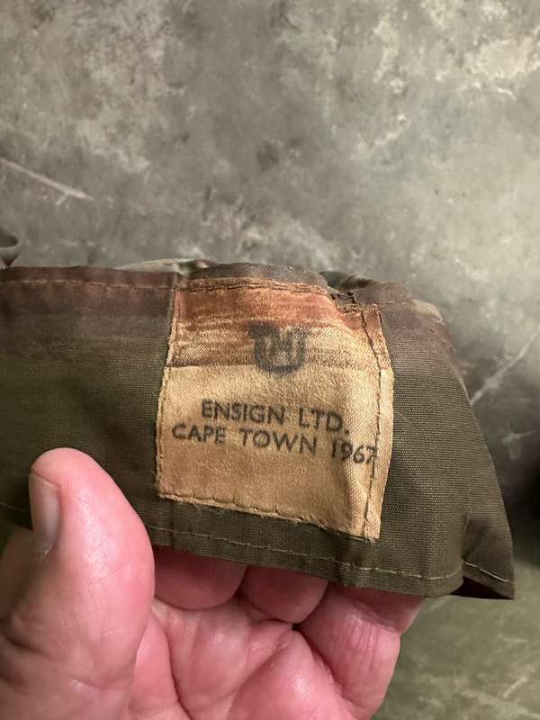 RHODESIAN BIVVY/GROUND SHEET -LABELLED AND DATED 1967