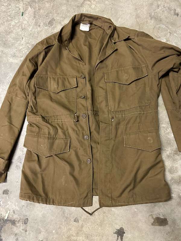 SADF PERIOD,NUTRIA BUSH JACKET-SIZE MEDIUM-MEASURES 58CM ARMPIT TO ARMPIT-LABELLED AND DATED 1978-US