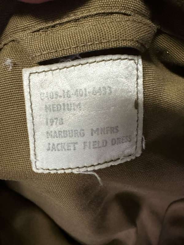 SADF PERIOD,NUTRIA BUSH JACKET-SIZE MEDIUM-MEASURES 58CM ARMPIT TO ARMPIT-LABELLED AND DATED 1978-US