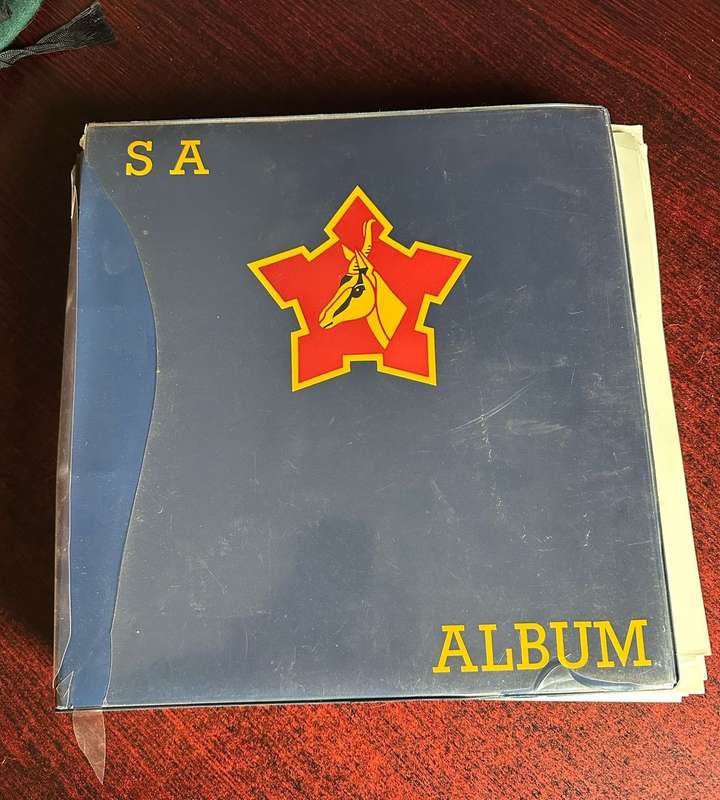 LARGE COLOUR CARDS FOR SADF UNITS WITH INFO ON THE BACK-53 IN TOTAL-ALL IN ONE FILE-MEASURES 26 X 25