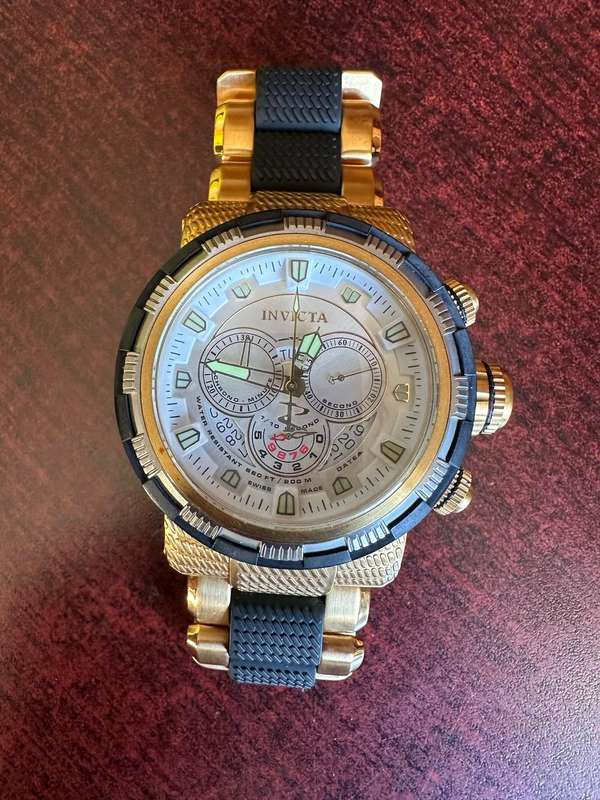 INVICTA MENS,SPECIALTY QUARTS CHRONOGRAPH,-CASE METERIAL STAINLESS STEEL-CASE DIAMETER 46 MM-CASE TH