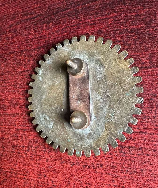 ORIGINAL COPPER WW2 ITALIAN ARMOURED CAR/VEHICLE PLAQUE-DIAMETER 125 MM