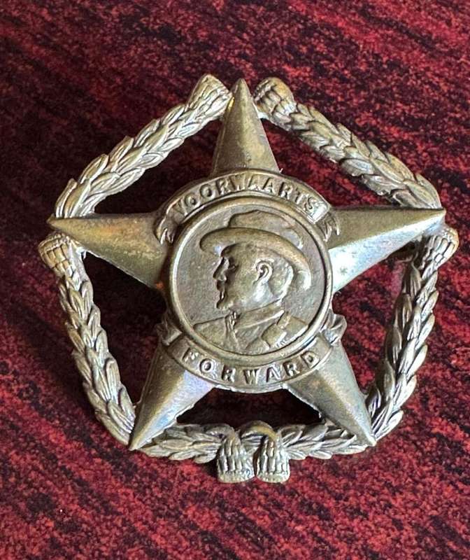Regt. Botha cap badge. Worn 1935-1962. 2 Lugs