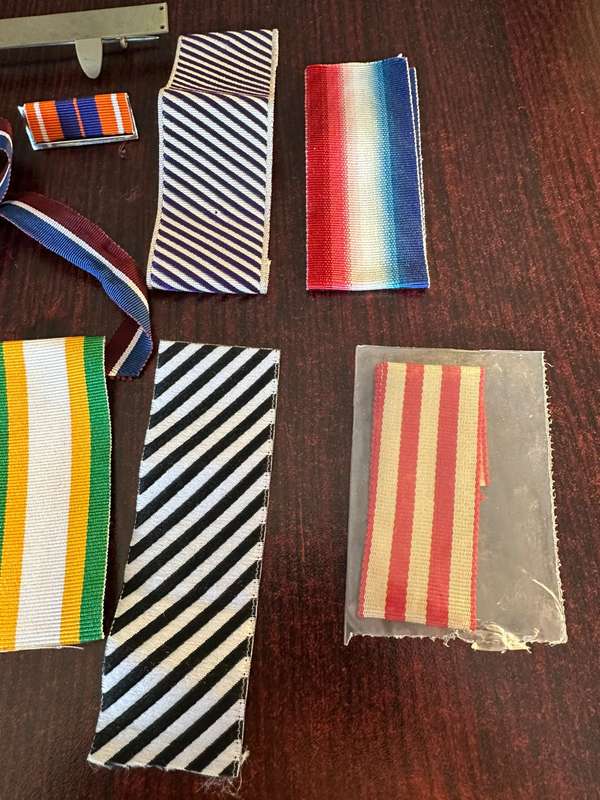 Mixed ribbons and 2 ribbon bars lot, sold together
