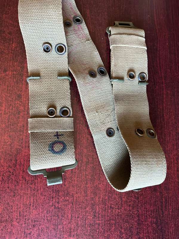 SADF pattern 73 webbing belt. Extended length 103 cm. Also used by Koevoet