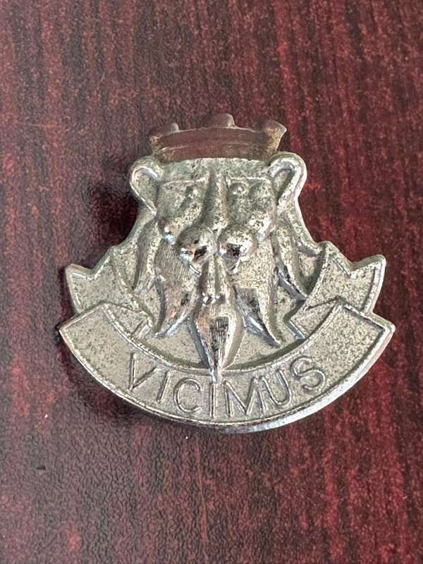2 SA Cape Corps battalion cap badge. Chromed scroll variation. Approved in 1987. 2 Lugs