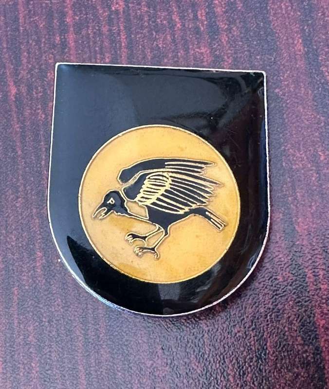SWA 201 battalion pocket flash and cap badge. 2 Pins.