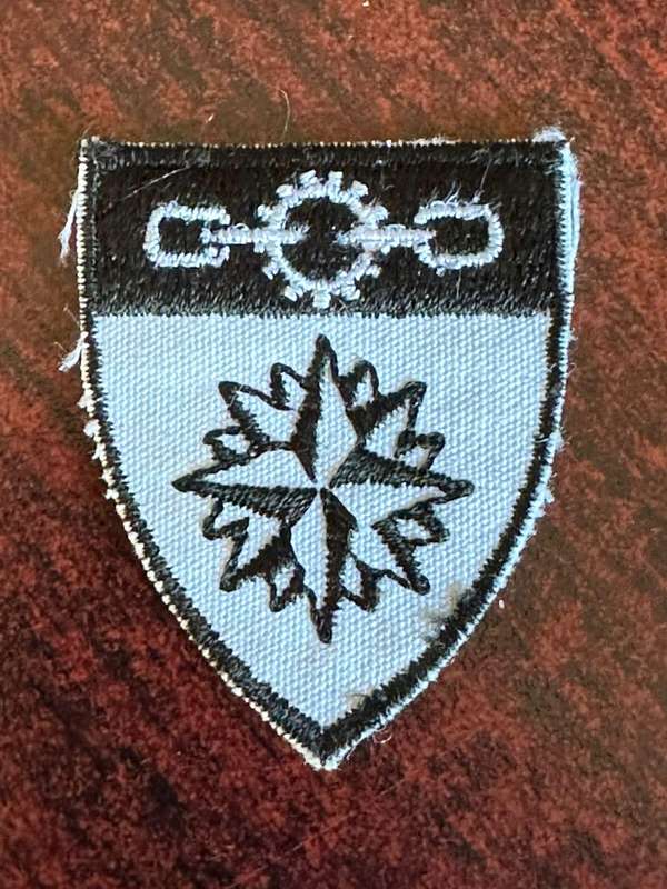 Recce Regiment Support Depot. Embroidered cap badge. Original