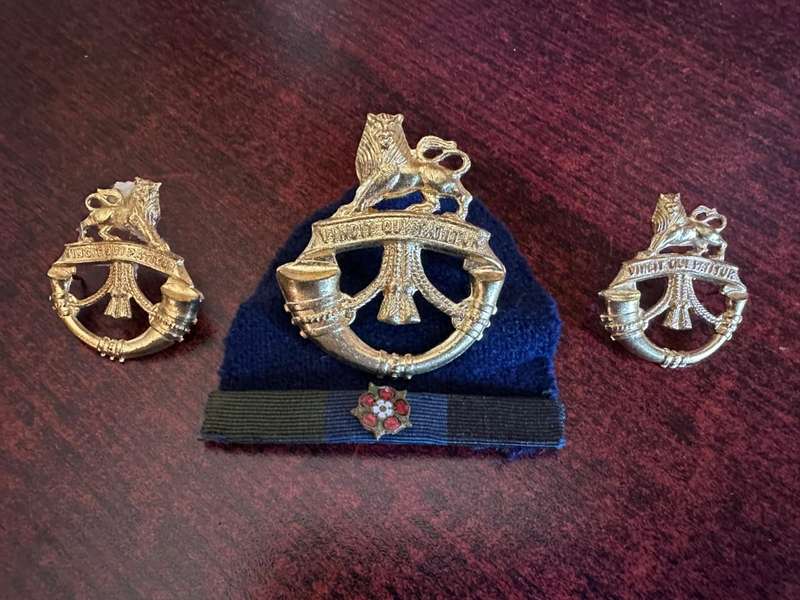 Rand Light Infantry, gilding metal cap and collars. Lugs + pins intact