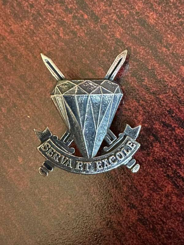 Northern Cape command HQ, unit grey metal cap badge. Approved in 1990. 2 Screw lugs