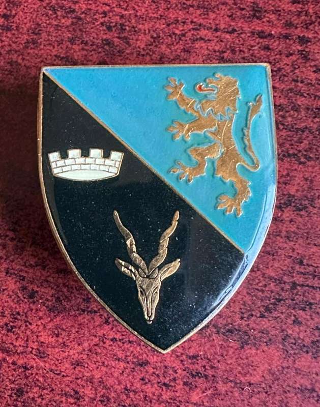 SWA 91 Armoured car regiment (previously regt. Windhoek) pocket flash. 3 Pins