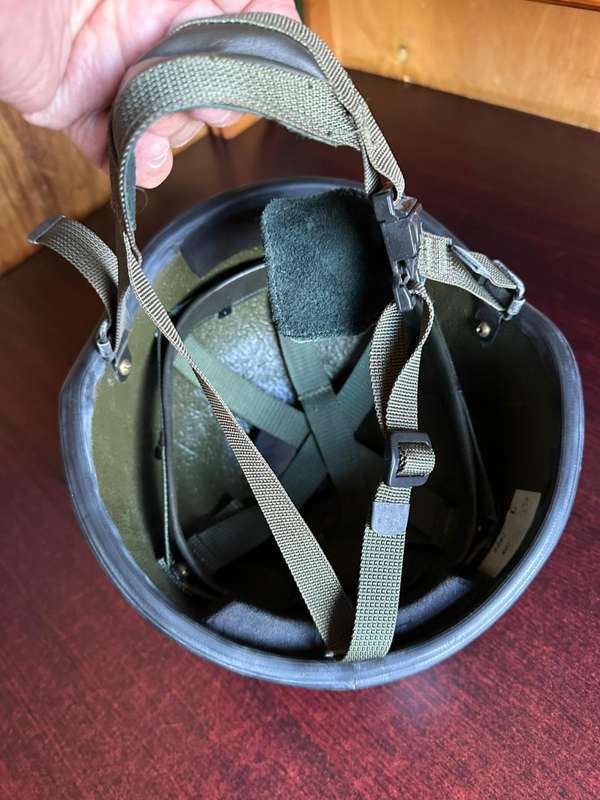 SA M86 para helmet. These helmets were exactly the same as the M83, but the chin strap has quick rel