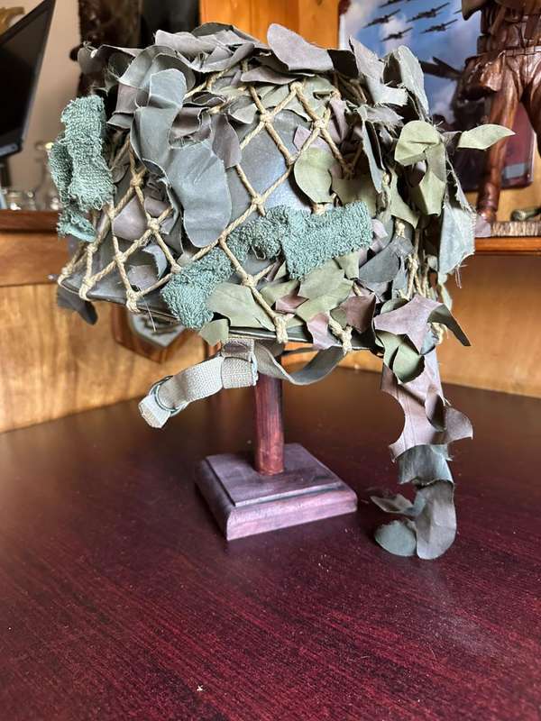 SA parabat Otan style helmet used by the SADF 1970's. Scarce. The helmet is in complete and very goo