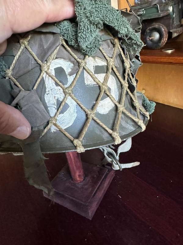 SA parabat Otan style helmet used by the SADF 1970's. Scarce. The helmet is in complete and very goo