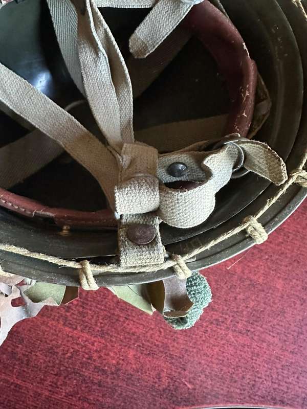 SA parabat Otan style helmet used by the SADF 1970's. Scarce. The helmet is in complete and very goo