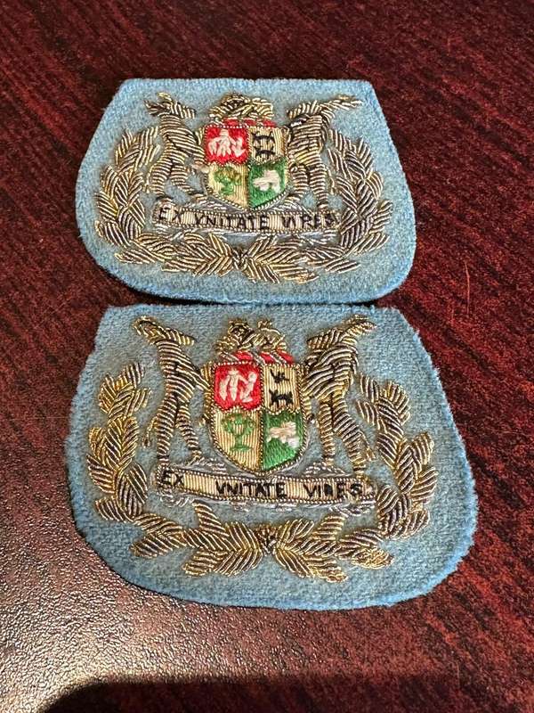 SAAF Bullion wire WO1 rank pair.