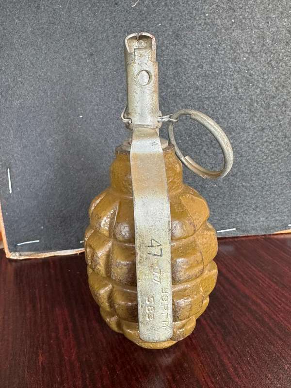 Russian F-1 hand grenade. In service from 1939 to current. Used during the Rhodesian and SA bush war