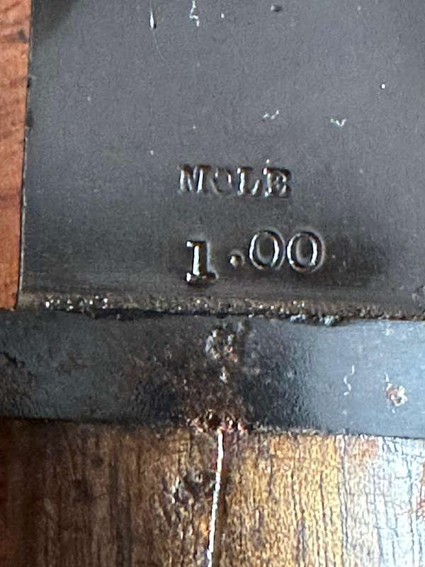 Boer War pattern 1888 MK1 bayonet. Made by Mole. No scabbard