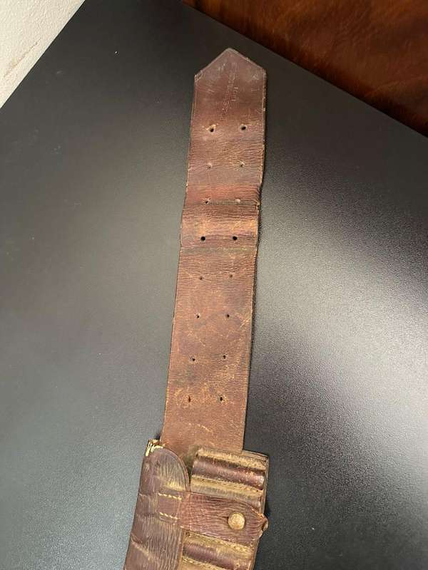 Boer War Mauser bandolier. Maker stamped and dated 1901. Good and complete condition, considering ag