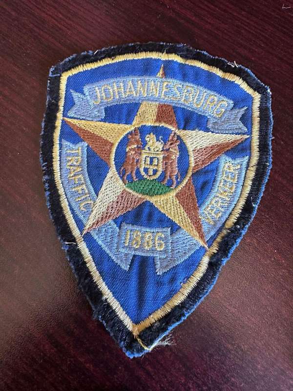 Johannesburg traffic warden patches and ranks. Sold together.