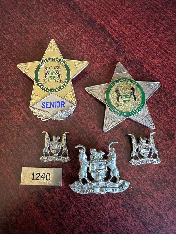 Johannesburg traffic badges.