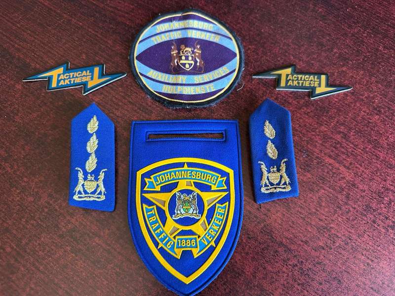 Johannesburg traffic badges.