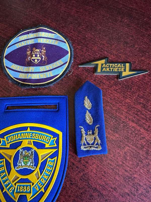 Johannesburg traffic badges.