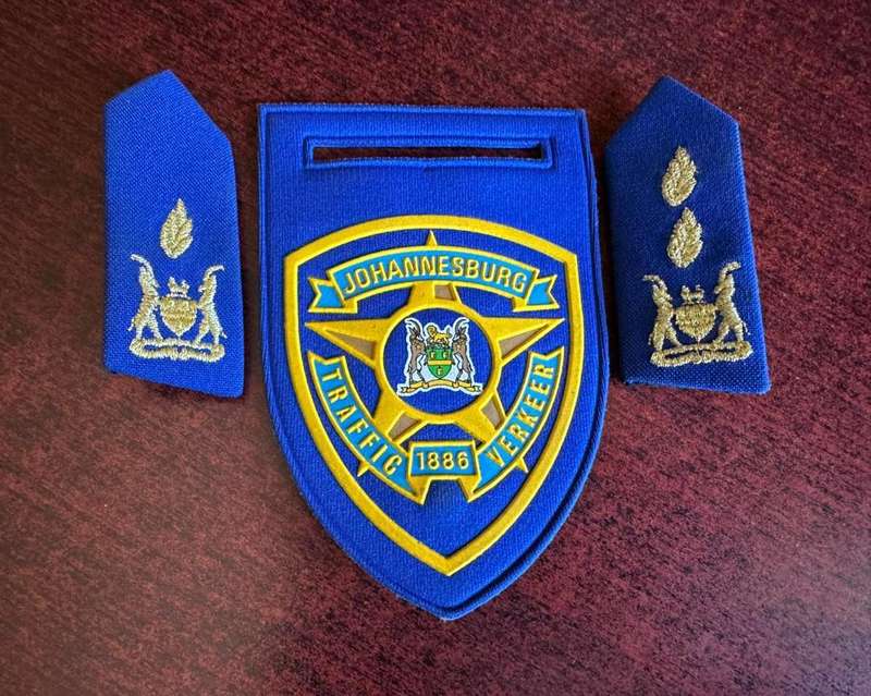 Johannesburg traffic badges.