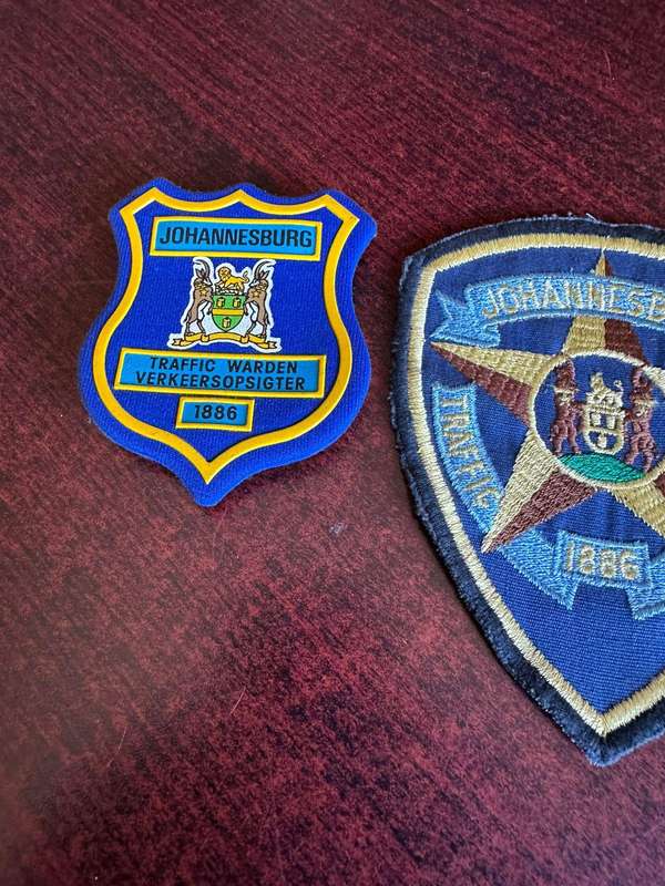 Johannesburg traffic badges.