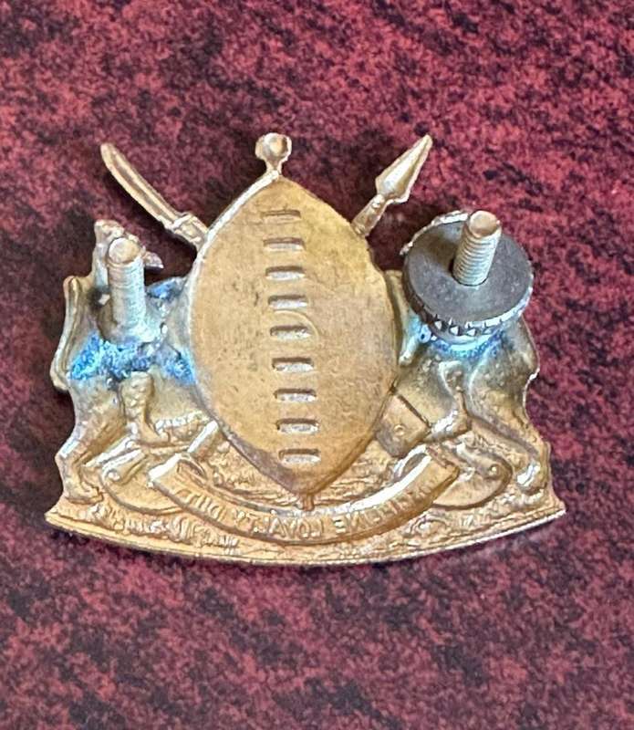 Transkei Defence force cap badge. 2x Screw lugs.