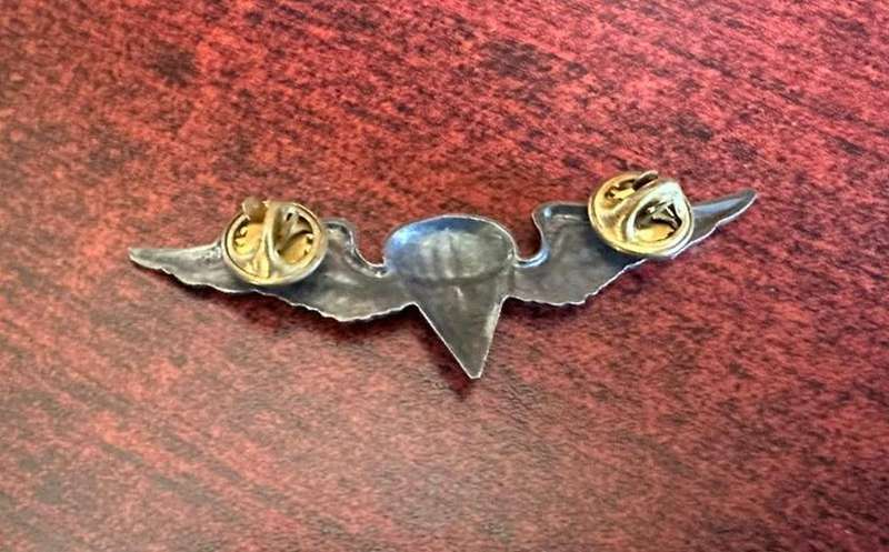 SWA basic parachute qualified wing. Oxidised silver breast badge. Approved in 1982- 2 Pins