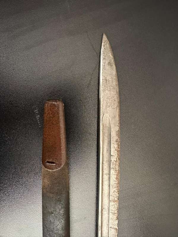 1907 Pattern bayonet with scabbard. Wilkinson makers markings.