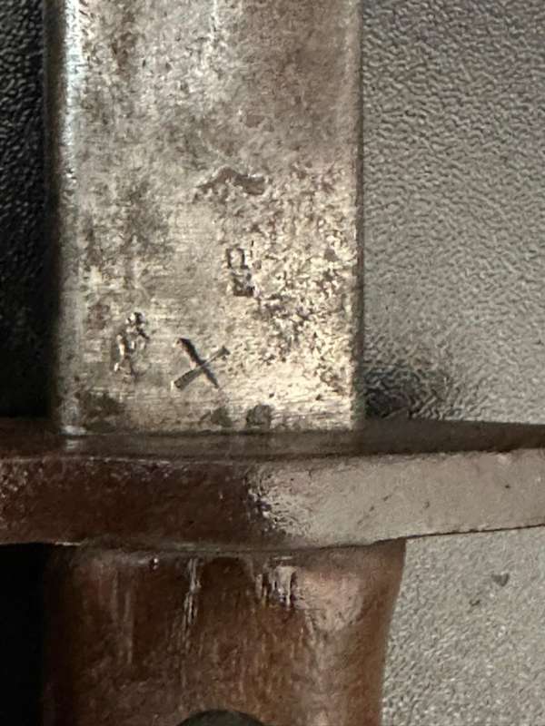 1907 Pattern bayonet with scabbard. Wilkinson makers markings.