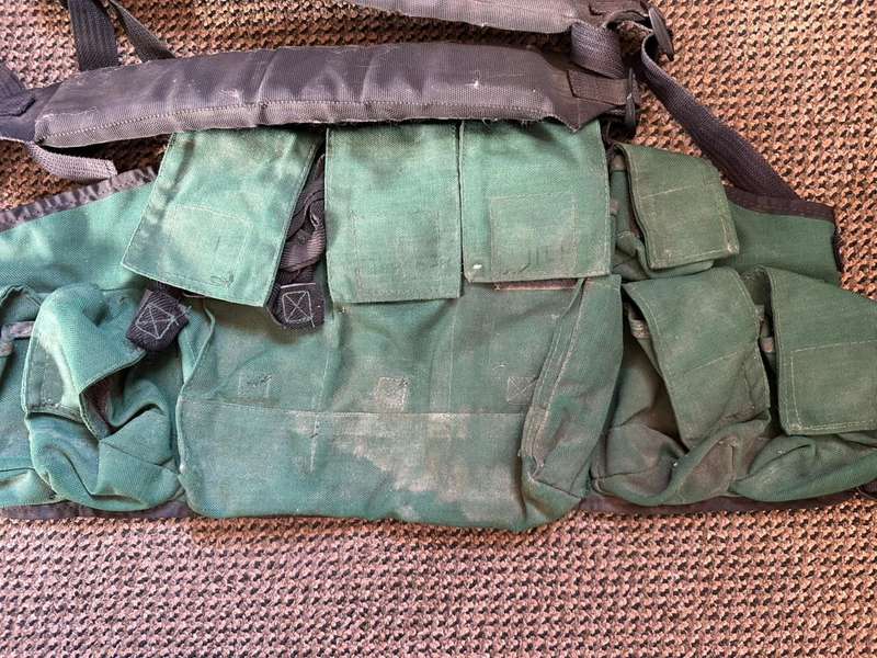 Koevoet Chest webbing in good and complete condition. Battle used still with sweat stains from Bush
