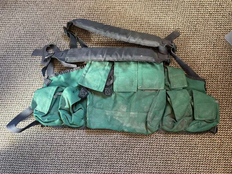 Koevoet Chest webbing in good and complete condition. Battle used still with sweat stains from Bush