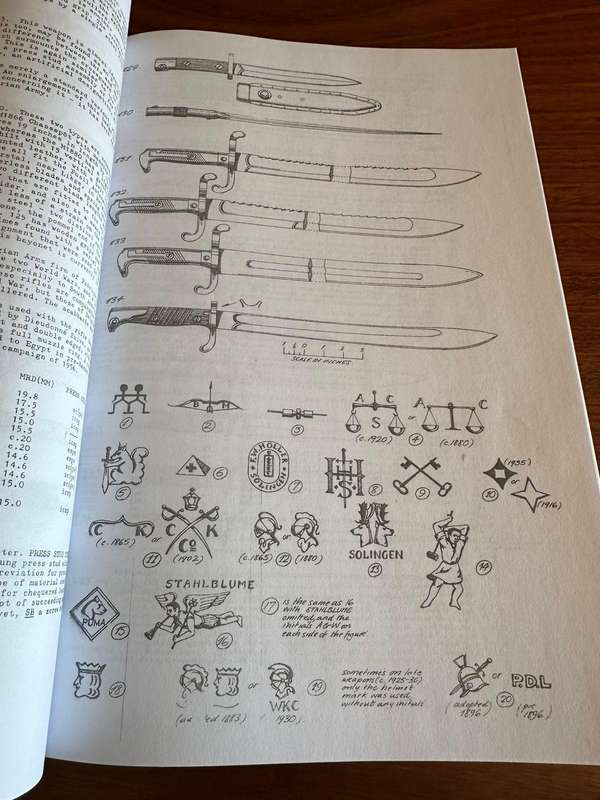 a Primer of world bayonets by John Walter & Gordon Hughes. Facsimile copy of 26 pages