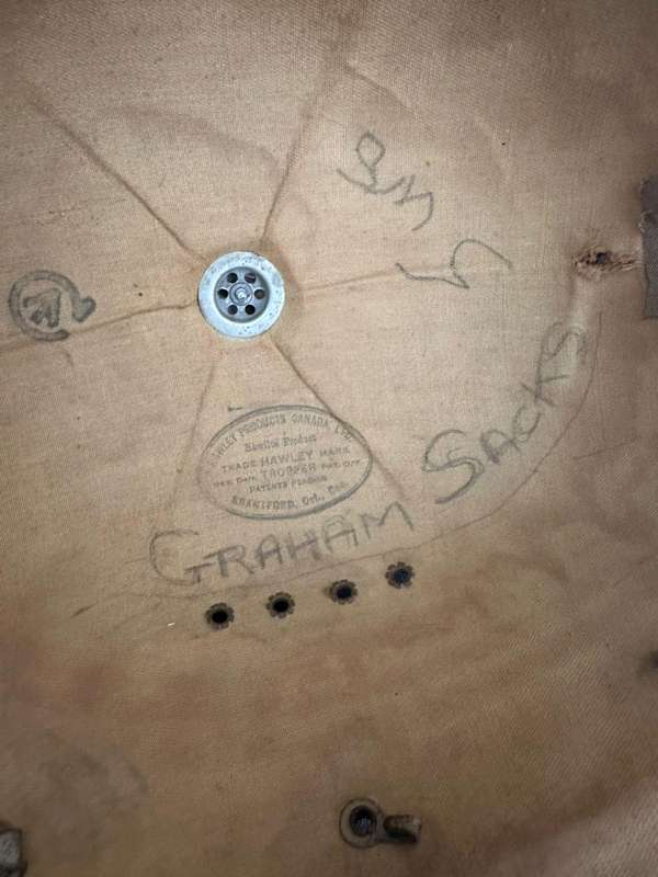 Original WW2 SA Air force pith helmet (no inner). Belonged to Graham Sacks, he was a flight Engineer