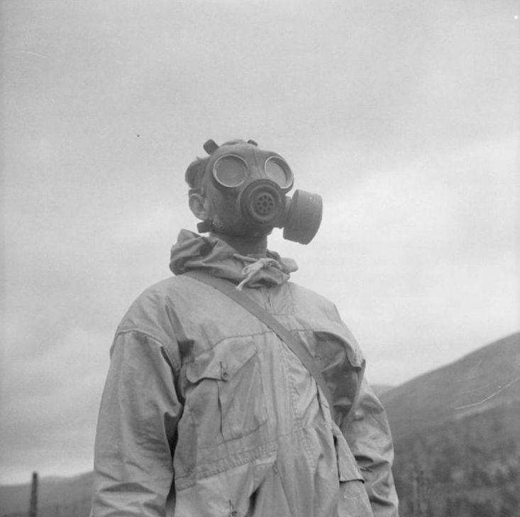 British MK 11 light anti gas respirator from WW2. Comes with carry bag.
