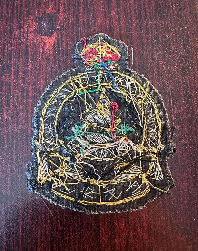Rhodesia service league badge. Measures 95 x 70 mm.